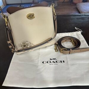 Coach willow bag w/ tea rose flowers